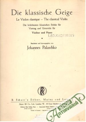 Die klassische Geige - Kolektív autorov