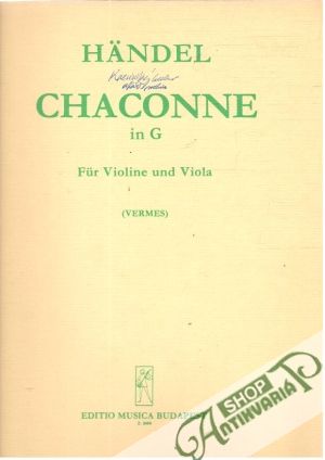 Obal knihy Chaconne in G für Violine und Viola