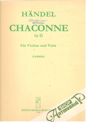 Chaconne in G für Violine und Viola - Händel G.F.