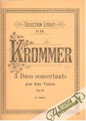 Obal knihy 3 Duos concertants pour deux Violons Op.33