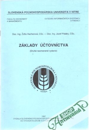 Základy účtovníctva - Hacherová, Pataky