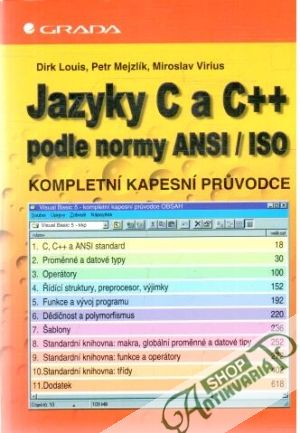 Obal knihy Jazyky C a C++ podle normy ANSI/ISO