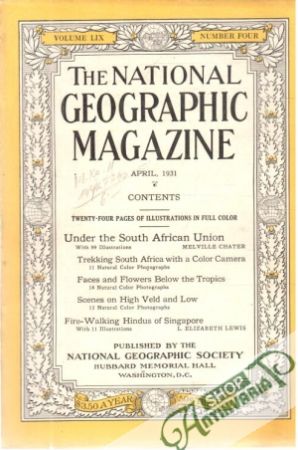 Obal knihy The national geographic magazine 4/1931