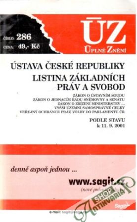 Obal knihy Ústava České republiky listina základních práv a slobod