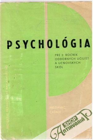Obal knihy Psychológia pre 2. ročník odborných učilíšť a učňovských škôl