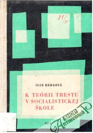 Obal knihy K teórii trestu v socialistickej škole