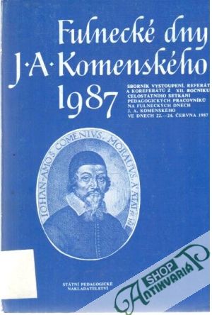 Obal knihy Fulnecké dny J. A. Komenského 1987