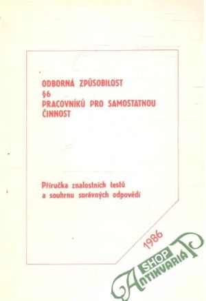 Obal knihy Odborná způsobilost §6 pracovníků pro samostatnou činnost