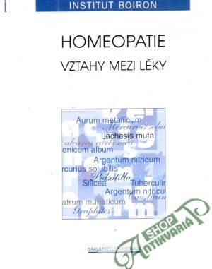 Obal knihy Homeopatie, vztahy mezi léky