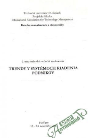 Obal knihy Trendy v systémoch riadenia podnikov