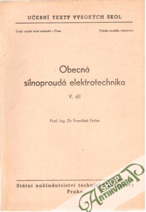 Obal knihy Obecná silnoproudá elektrotechnika V.