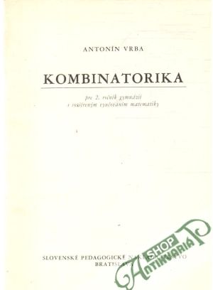 Obal knihy Kombinatorika pre 2. ročník gymnázií