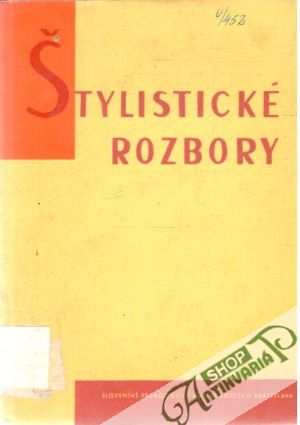 Obal knihy Štylistické rozbory umeleckých textov