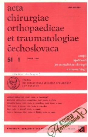 Obal knihy Acta chirurgiae orthopaedicae et traumatologiae čechoslovaca 1-6/1984