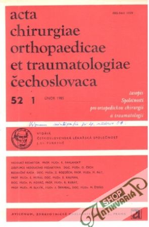 Obal knihy Acta chirurgiae orthopaedicae et traumatologiae čechoslovaca 1-6/1985
