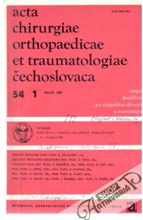 Obal knihy Acta chirurgiae orthopaedicae et traumatologiae čechoslovaca 1-6/1987
