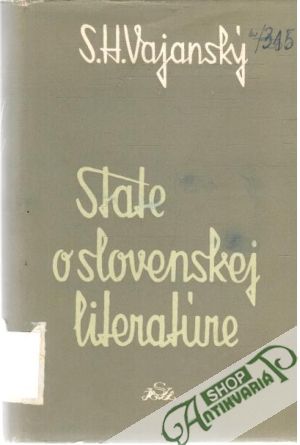 Obal knihy State o slovenskej literatúre