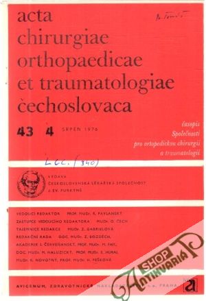 Obal knihy Acta chirurgiae orthopaedicae et traumatologiae čechoslovaca 4/1976