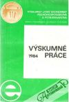 Kolektív autorov - Výskumné práce 1984