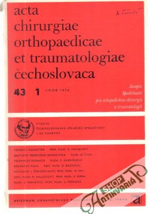 Obal knihy Acta chirurgiae orthopaedicae et traumatologiae čechoslovaca 1/1976
