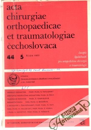 Obal knihy Acta chirurgiae orthopaedicae et traumatologiae čechoslovaca 5/1977