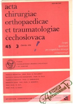 Obal knihy Acta chirurgiae orthopaedicae et traumatologiae čechoslovaca 3/1978