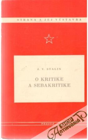 Obal knihy O kritike a sebakritike
