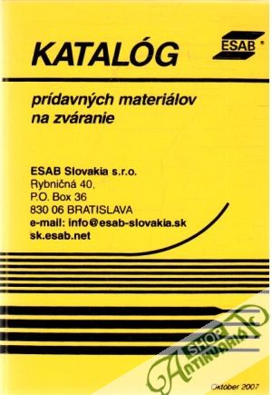 Katalóg prídavných materiálov na zváranie - Kolektív autorov