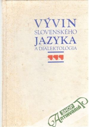 Obal knihy Vývin slovenského jazyka a dialektológia