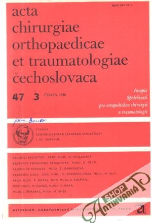 Obal knihy Acta chirurgiae orthopaedicae et traumatologiae čechoslovaca 3/1980
