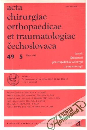Obal knihy Acta chirurgiae orthopaedicae et traumatologiae čechoslovaca 5/1982