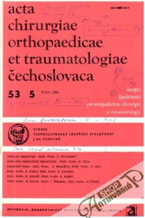 Obal knihy Acta chirurgiae orthopaedicae et traumatologiae čechoslovaca 5/1986