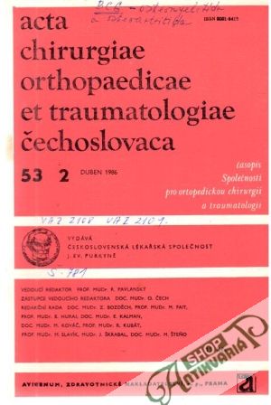Obal knihy Acta chirurgiae orthopaedicae et traumatologiae čechoslovaca 2/1986