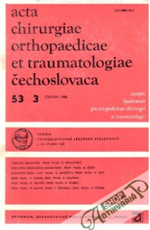 Obal knihy Acta chirurgiae orthopaedicae et traumatologiae čechoslovaca 3/1986