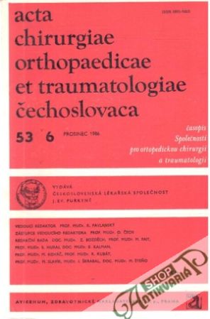 Obal knihy Acta chirurgiae orthopaedicae et traumatologiae čechoslovaca 6/1986