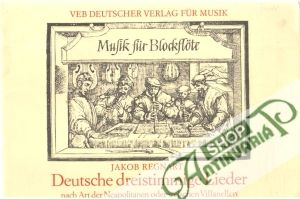 Deutsche dreistimmige Lieder - Regnart Jakob