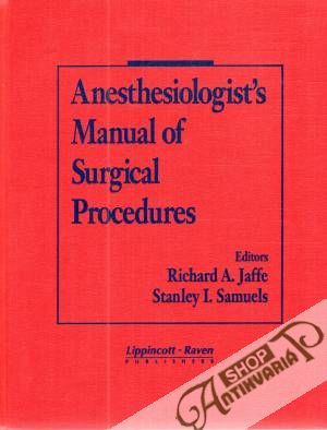 Obal knihy Anesthesiologist´s manual of surgical procedures