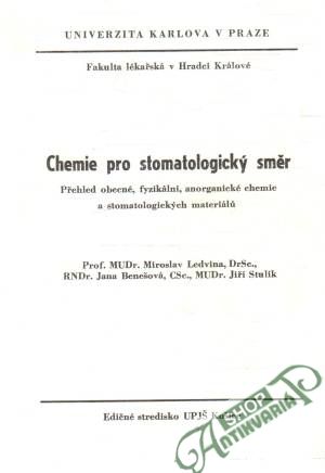Obal knihy Chemie pro stomatologický směr