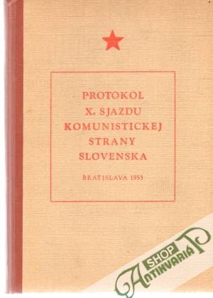 Obal knihy Protokol X. sjazdu komunistickej strany Slovenska