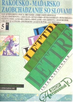 Obal knihy Lettre internationale 5/1992