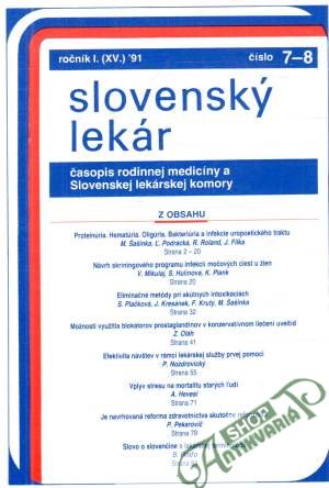 Obal knihy Slovenský lekár 7-8/91