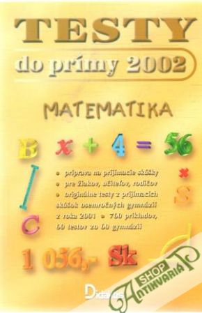 Obal knihy Testy do prímy 2002 - matematika