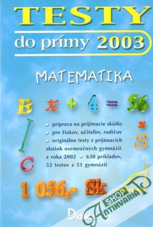Obal knihy Testy do prímy 2003 - matematika