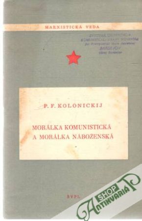 Obal knihy Morálka komunistická a morálka náboženská