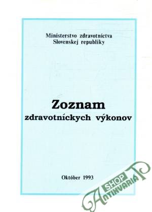 Obal knihy Zoznam zdravotníckych výkonov