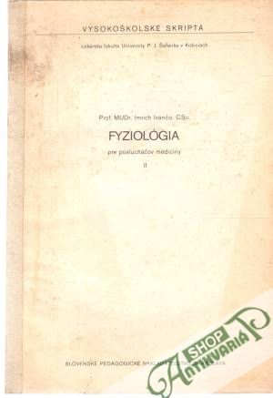 Obal knihy Fyziológia pre poslucháčov medicíny II.