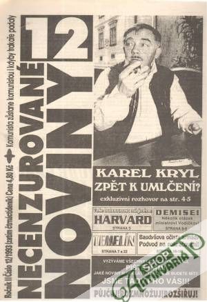 Obal knihy Necenzurované noviny 12/1993