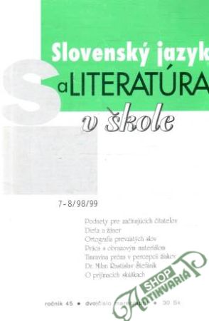 Obal knihy Slovenský jazyk a literatúra v škole 7-8/98/99
