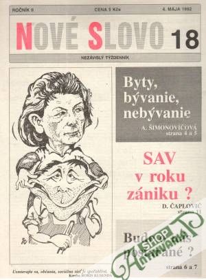 Obal knihy Nové slovo 18/1992