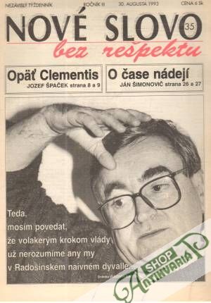 Obal knihy Nové slovo bez rešpektu 35/1993